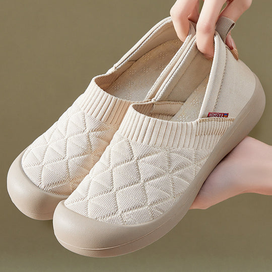 Damen Komfortable Slip-On Freizeitschuhe mit elastischem Einstieg EB