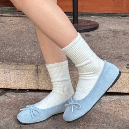 Damen Ballerinas mit elegantem Glanz und zartem Schleifen-Detail EB
