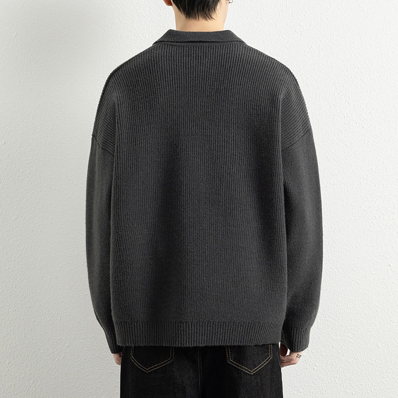 Herren lässiger Strickpullover mit modernem V-Ausschnitt und sportlichem Design EB