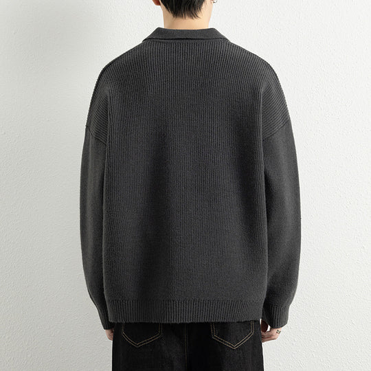 Herren lässiger Strickpullover mit modernem V-Ausschnitt und sportlichem Design EB