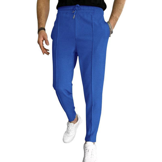Herren nan tapered Freizeithose mit Tunnelzugbund, Bügelfalte und seitlichen Eingrifftaschen EB
