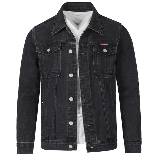 Herren Jeansjacke im modernen Slim-Fit Design mit praktischen Taschen und robusten Nieten EB