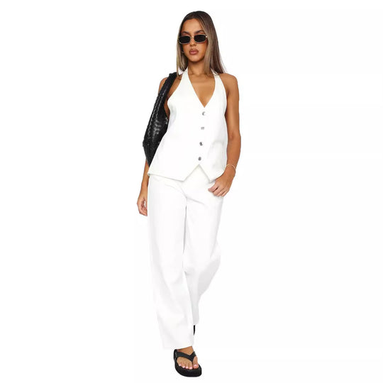 Damen Elegantes und lässiges Zweiteiler-Anzug-Set EB