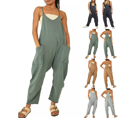 Damen Overall mit lässigem Schnitt und praktischen Taschen EB