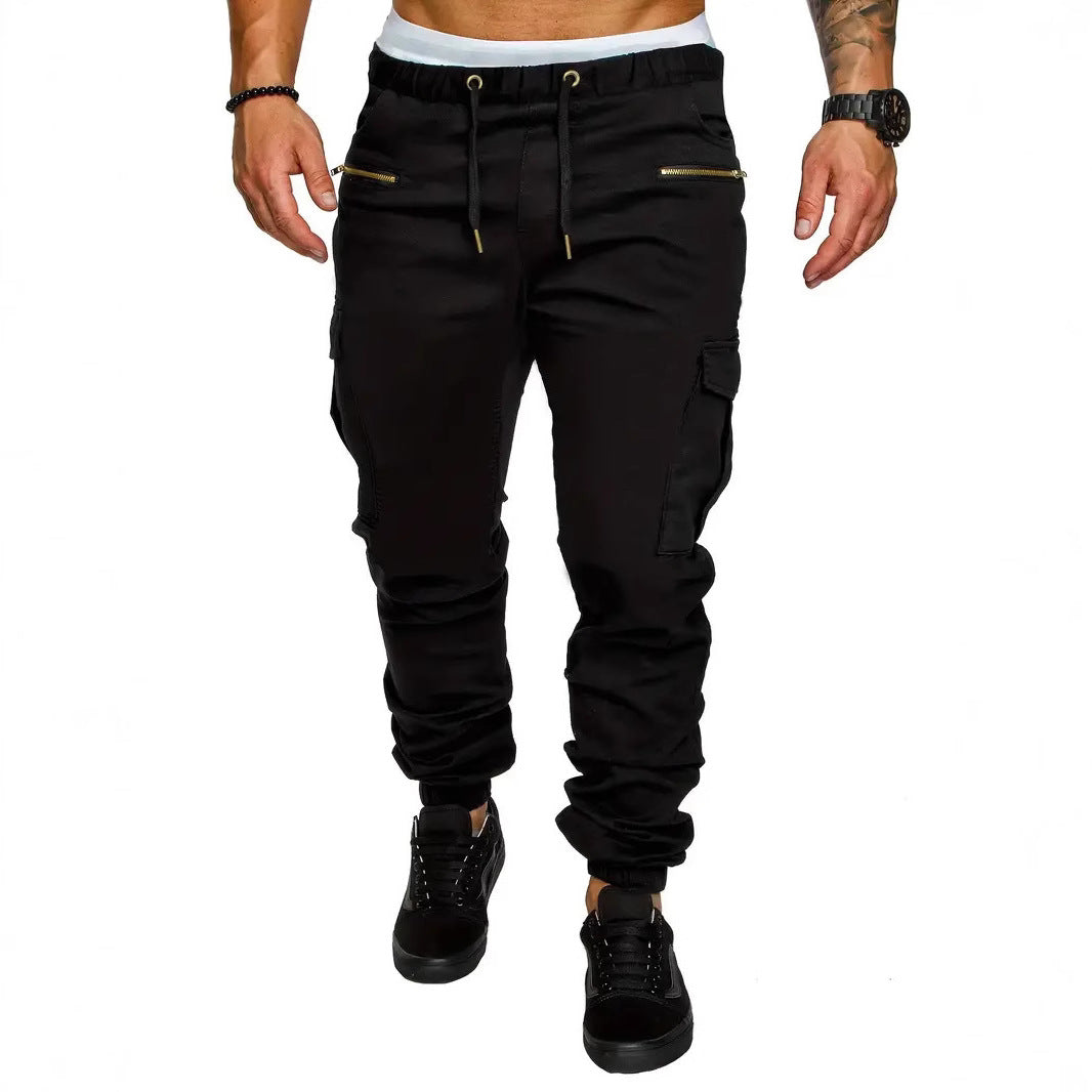 Herren Cargo-Jogginghose mit elastischem Bund und praktischen Reißverschlusstaschen EB