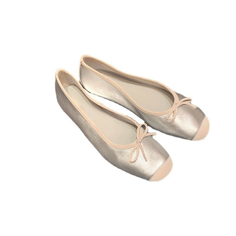 Damen elegante Ballerinas mit zartem Schleifen-Detail EB