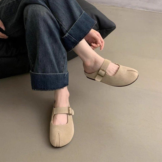 Damen elegante Mokassins mit modischem Riemchen EB