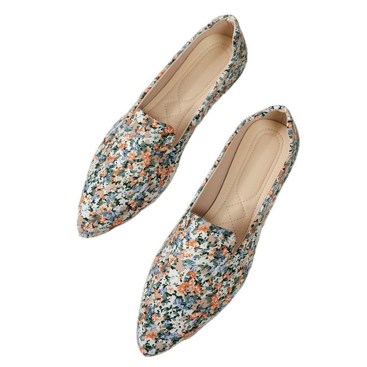 Damen Ballerinas mit eleganter Tweed-Oberfläche EB