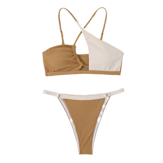 Damen Cut-Out Bikini mit raffiniertem Wickeldetail EB