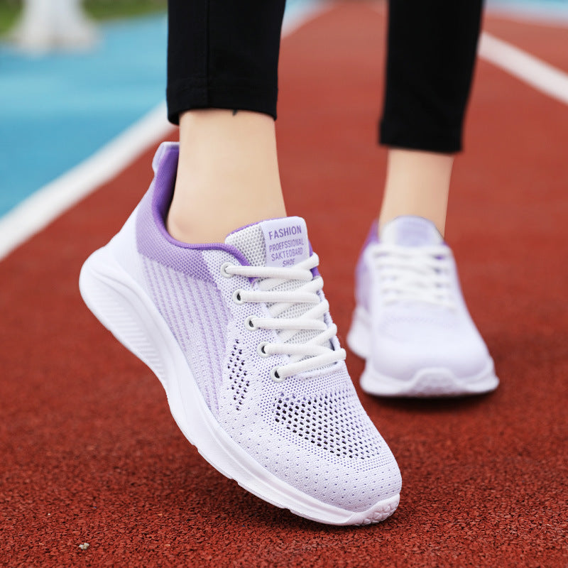 Damen Atmungsaktive Laufschuhe mit federleichter Sohle und elastischem Mesh-Obermaterial EB