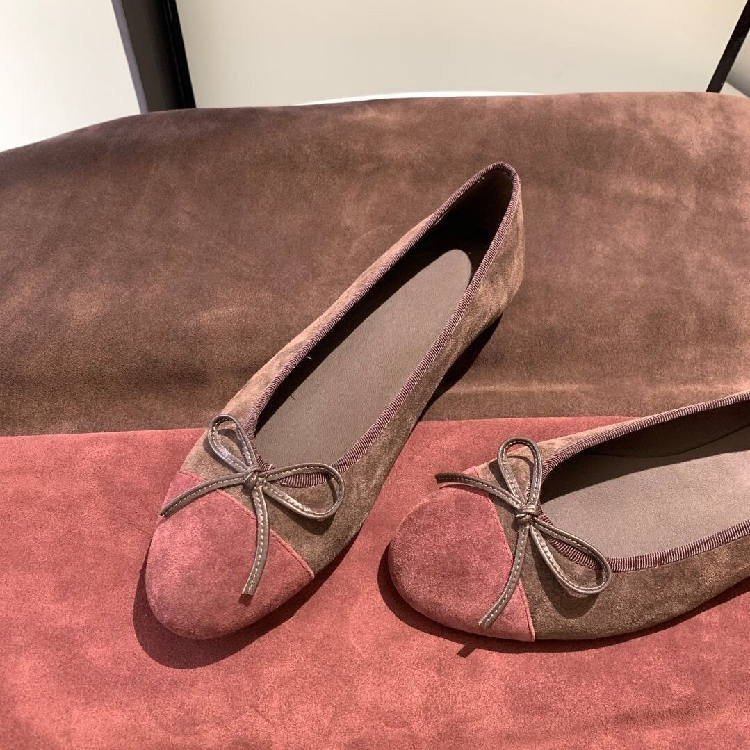Damen Ballerinas mit modischem Schleifendetail EB