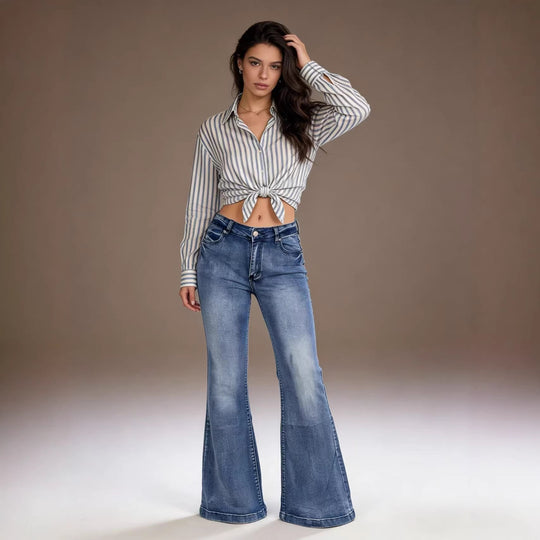 Damen elegantes cropped Oberteil mit Puffärmeln und Vintage-Stickerei EB