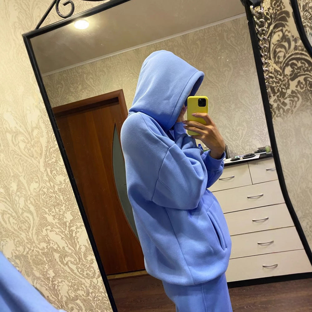 Damen lässiges Hoodie und Jogginghose Set EB