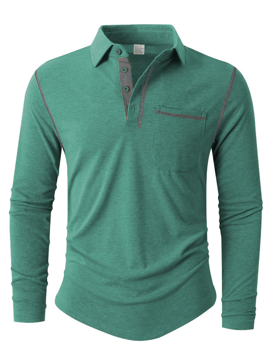 Herren Langarm Poloshirt EB