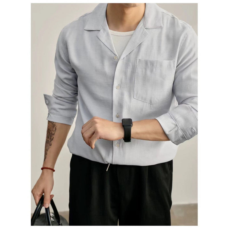 Herren Leichtes Kurzarmhemd mit Brusttasche und lässigem Schnitt EB