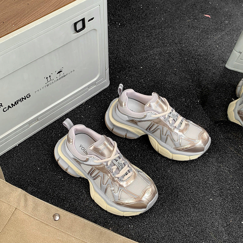 Damen sportliche Lauf Sneakers mit atmungsaktiver Mesh-Oberfläche und dämpfender Sohle EB
