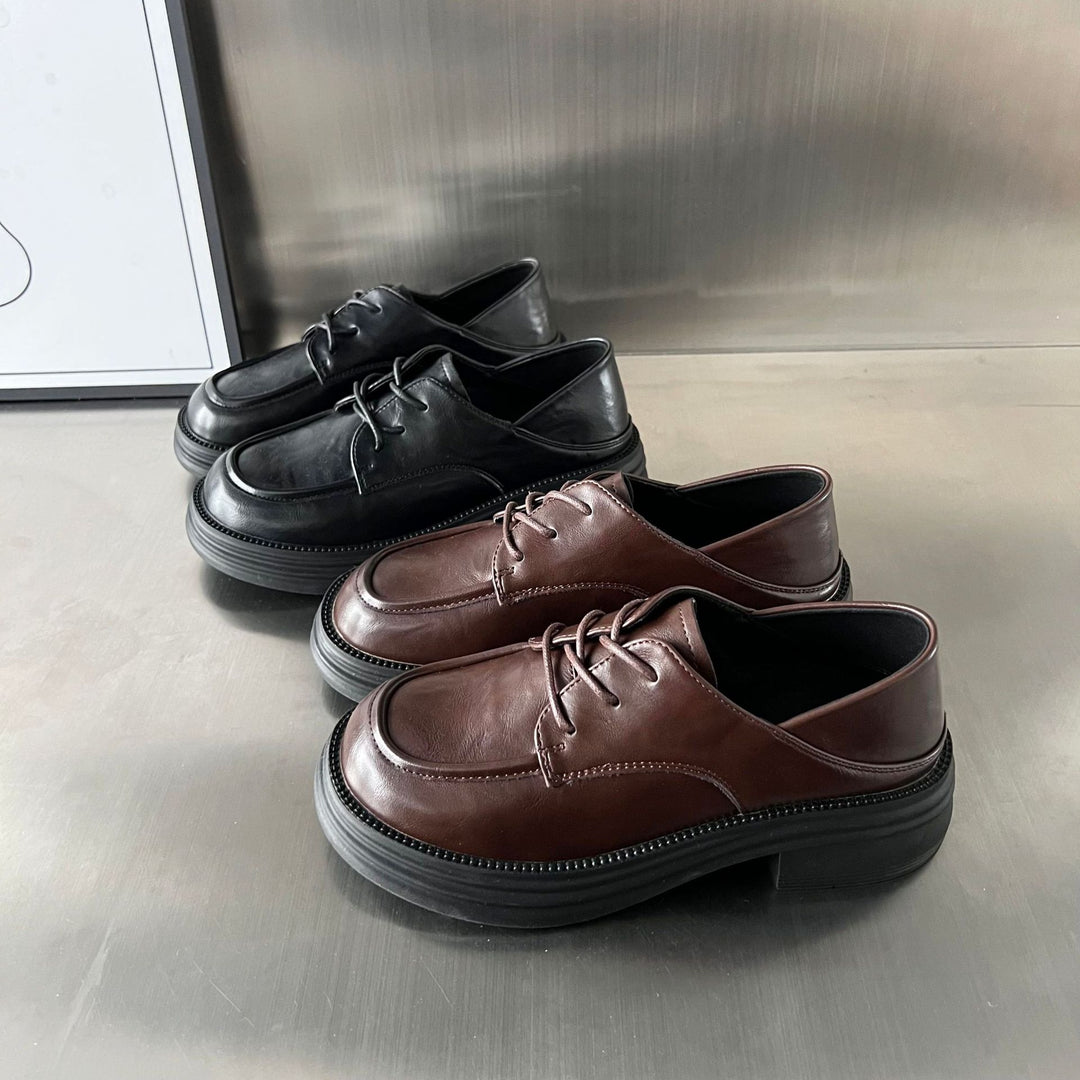 Damen Chunky Derby Schuhe mit bequemem Fußbett und modischem Design EB