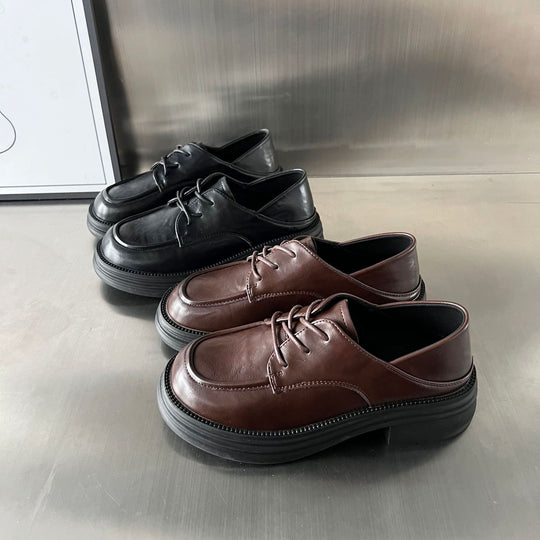 Damen Chunky Derby Schuhe mit bequemem Fußbett und modischem Design EB