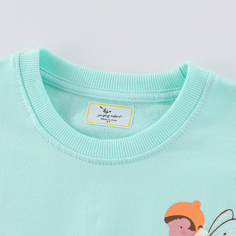 Mädchen Sweatshirt mit zauberhaftem Feen- und Blumenmotiv EB