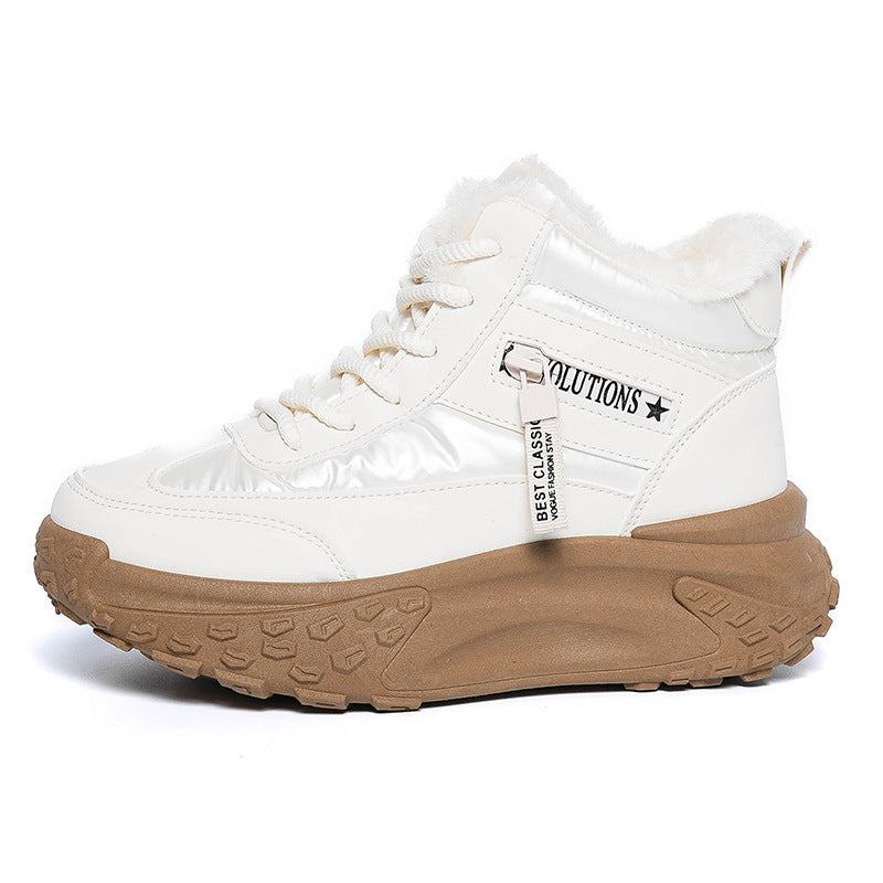 Damen High-Top Sneakers mit isolierendem Fleece-Futter und rutschfester Laufsohle EB
