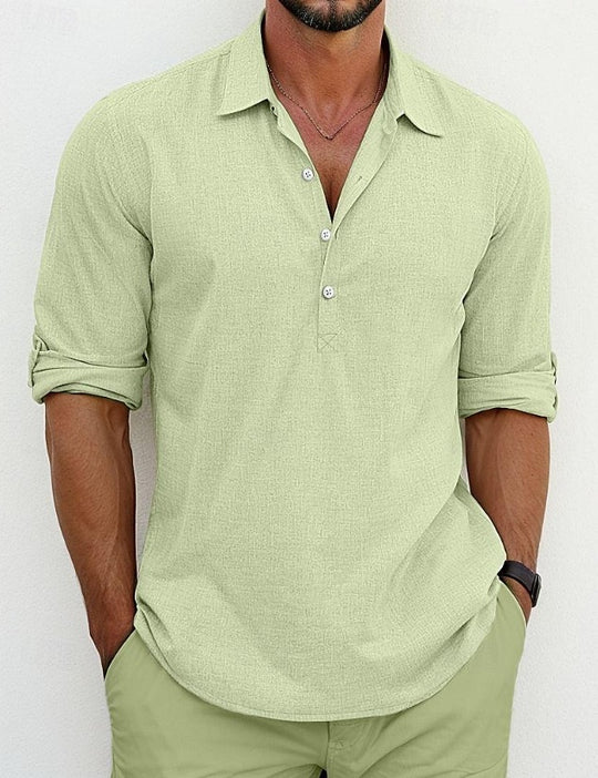 Herren Poloshirt mit modernen Knöpfen und lässigem Schnitt EB