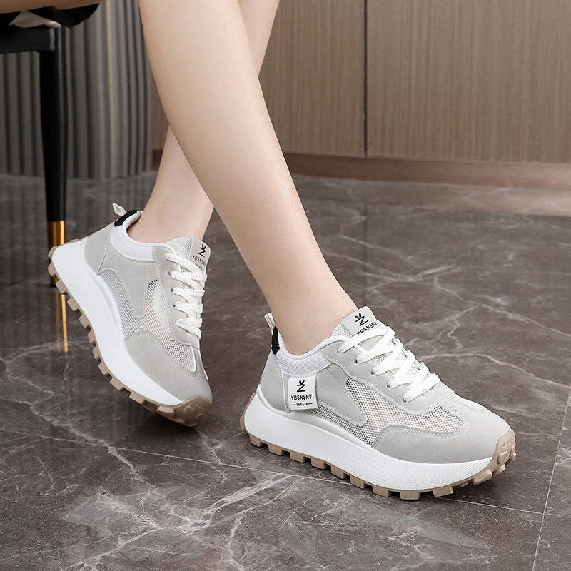 Damen Sportliche chunky Sneakers mit atmungsaktiver Mesh-Oberfläche und bequemer Dämpfung EB