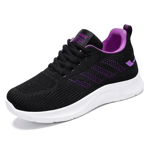Damen sportliche und atmungsaktive Fitnessschuhe mit rutschfester Sohle EB