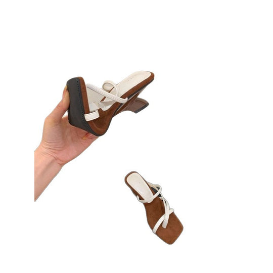 Damen elegante Slingback Sandalen mit präziser Riemchenführung EB