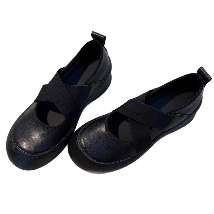 Damen Ballerinas mit elastischem Kreuzband und dämpfender Sohle EB