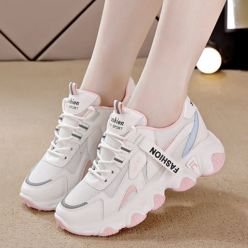 Damen Sportliche Sneakers mit atmungsaktiver Mesh-Oberfläche und ergonomischer Dämpfung EB