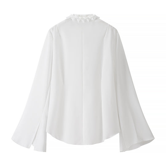 Damen Elegant geschnittene Bluse mit Rüschendetails EB