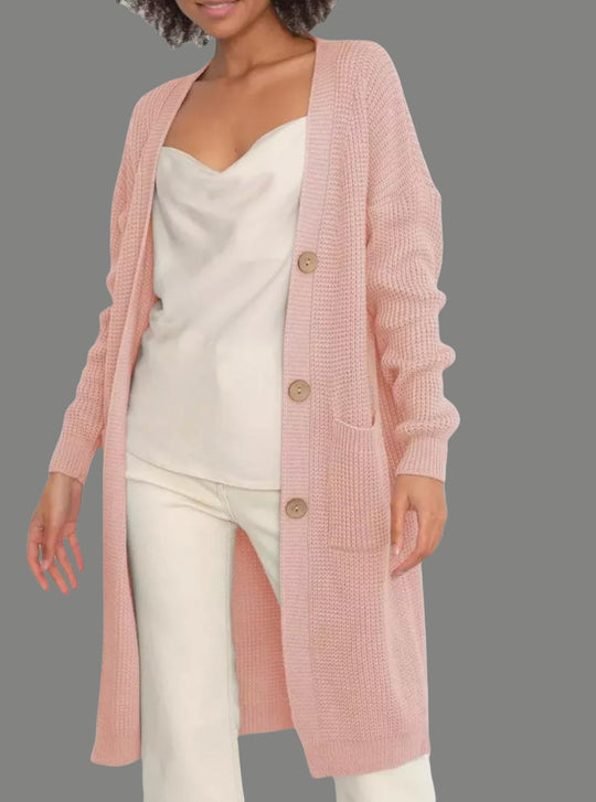 Damen Strickjacke mit hochwertigen Knöpfen EB