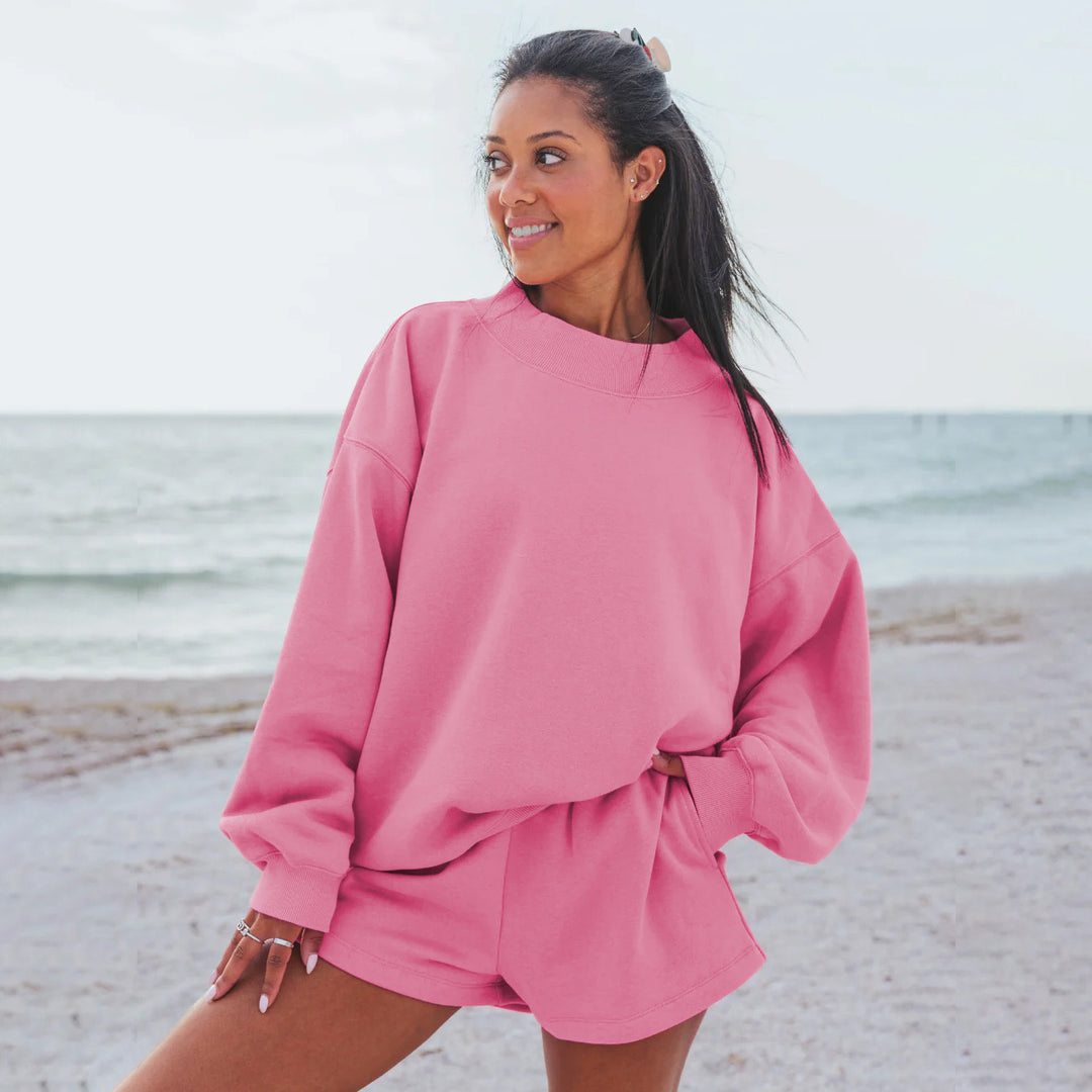 Damen Oversize-Sweatshirt mit Raglanärmeln EB