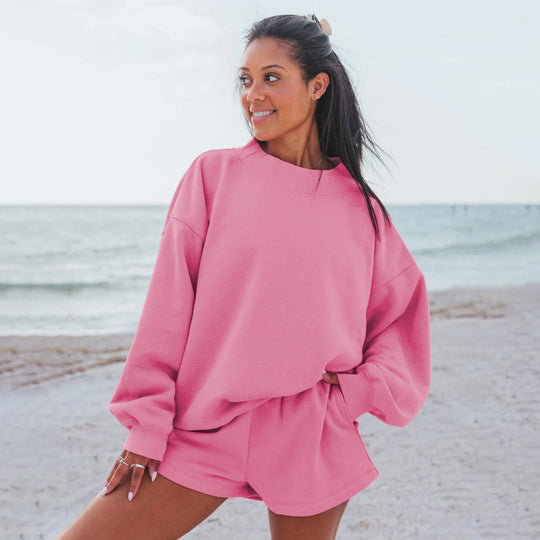 Damen Oversize-Sweatshirt mit Raglanärmeln EB