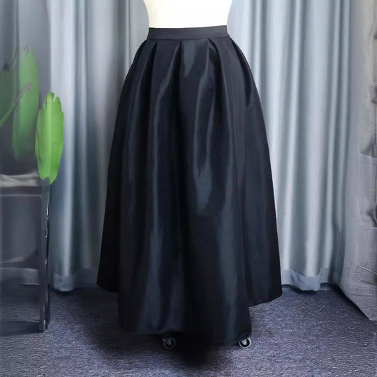 Damen Eleganter Maxirock mit Faltenwurf EB