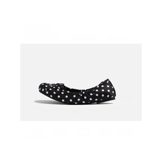 Damen Ballerinas mit punktiertem Design und zierlicher Schleifenapplikation EB