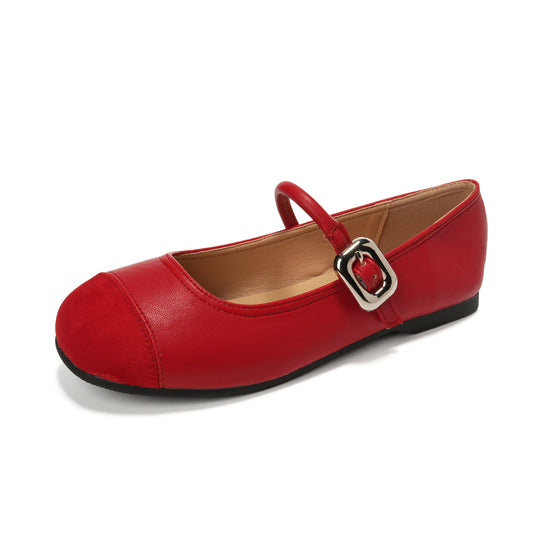 Damen Ballerinas mit modischer Schnallenapplikation EB