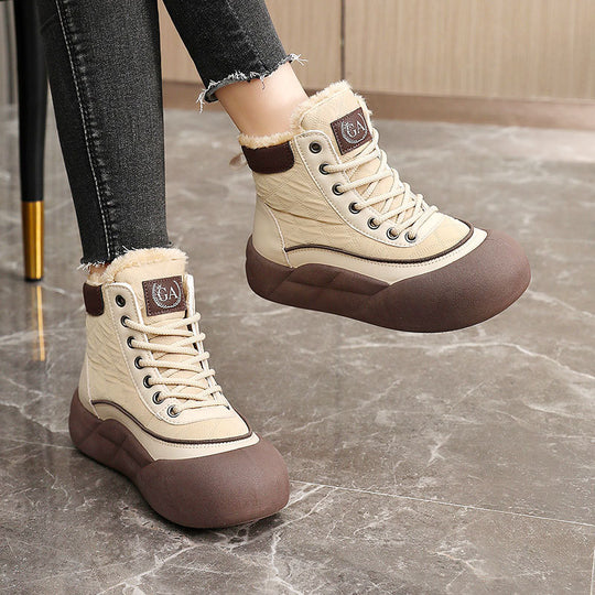 Damen modische Winterstiefel mit isolierendem Innenfutter und rutschfester Sohle EB