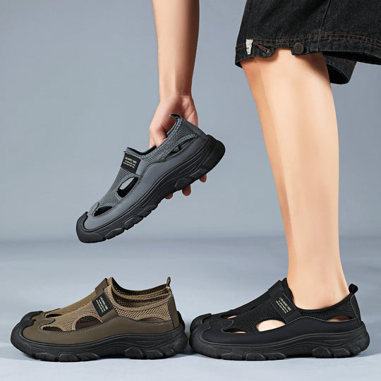 Damen nan atmungsaktive Mesh-Mary-Jane-Sneaker mit Klettverschluss, verstärkter Zehenkappe und griffiger Plateau-Profilsohle EB