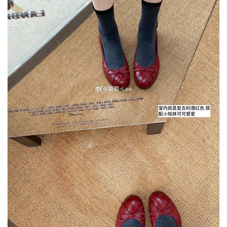 Damen Ballerinas mit elegantem Schleifenakzent und weichem Innensohlenkomfort EB