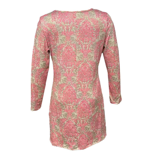 Damen Freizeitkleid mit floralem Muster und langem Arm EB