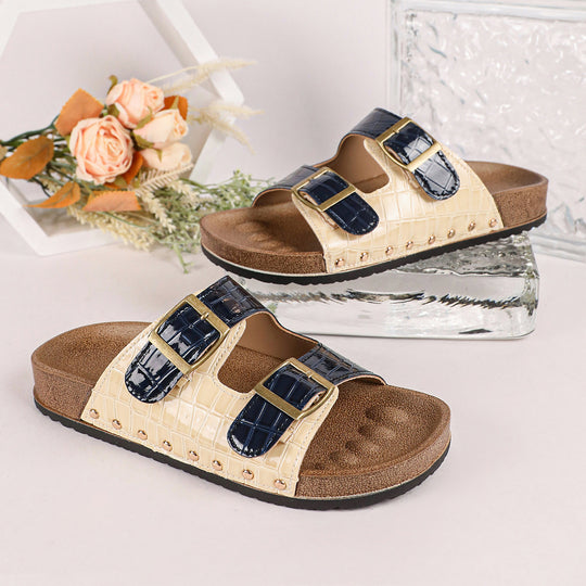 Damen trendige Sandalen mit verstellbaren Schnallen EB