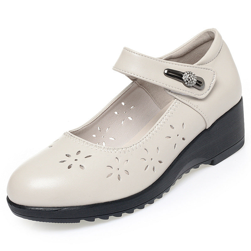 Damen Komfortable und elegante Mary Jane Schuhe mit modischem Riemen EB