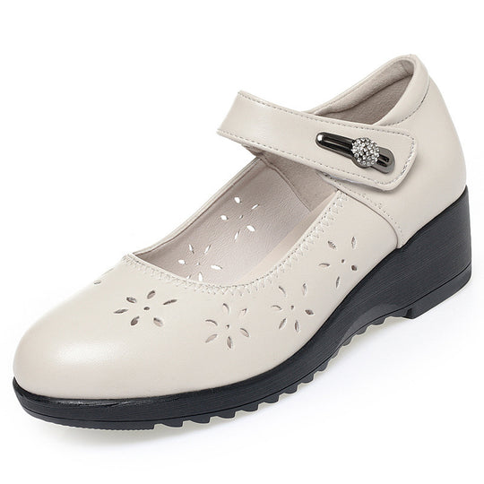 Damen Komfortable und elegante Mary Jane Schuhe mit modischem Riemen EB