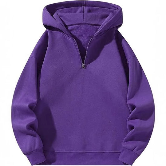 Herren sportlicher Kapuzenpullover mit halbem Reißverschluss EB