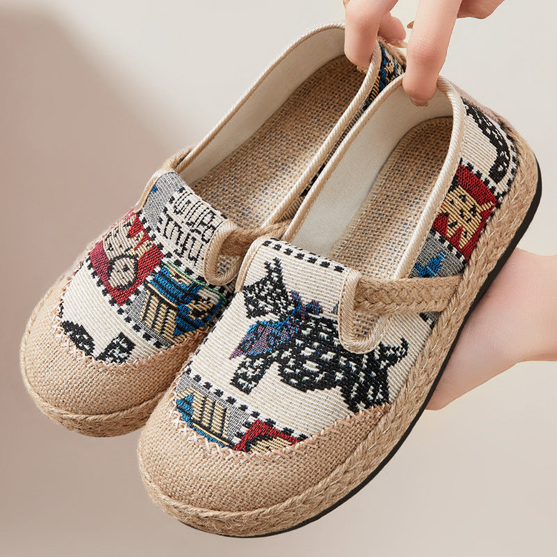 Damen Bequeme Textil-Slipper mit einzigartigem Design EB