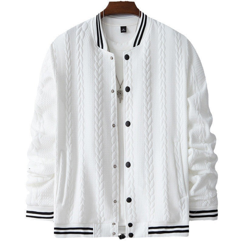 Herren Freizeitjacke im modernen Design mit strukturiertem Strickmuster EB