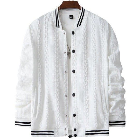 Herren Freizeitjacke im modernen Design mit strukturiertem Strickmuster EB