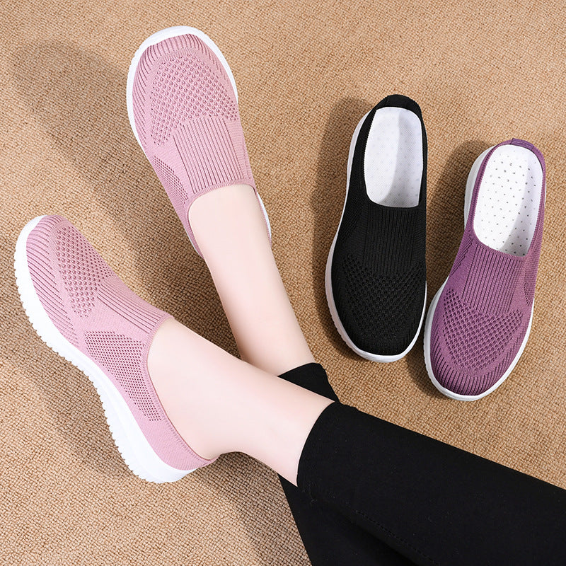 Damen Bequeme Sport-Slipper mit atmungsaktivem Obermaterial EB