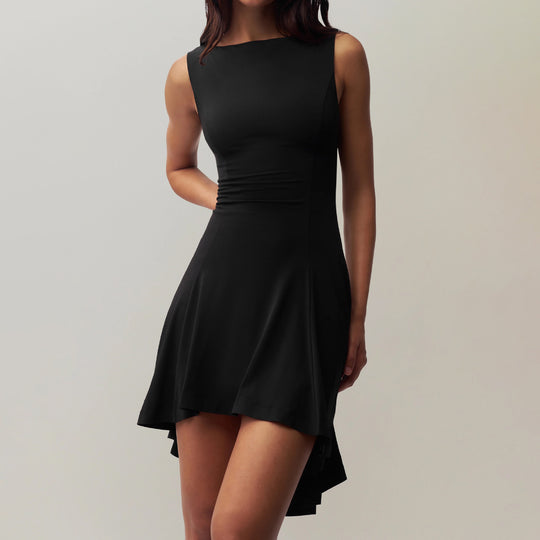 Damen ärmelloses asymmetrisches Kleid EB
